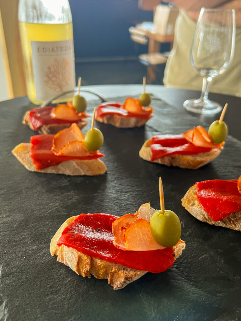 degustation pintxos egiategia artha blanc vinification sous-marine