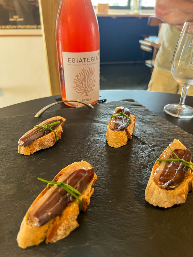 degustation pintxos egiategia artha rose vinification sous-marine