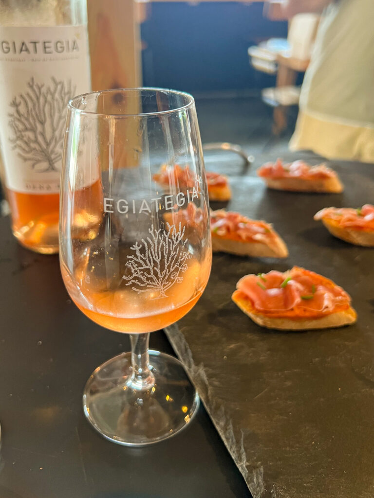 degustation pintxos egiategia dena dela rose vinification sous-marine